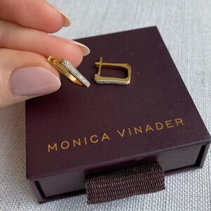 Monica Vinader, Diamond Huggie Earrings